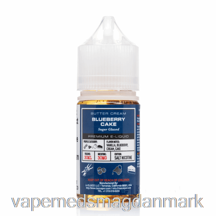 Vape Væske Blåbærkage - Bsx Salts Serie - 30ml 30mg